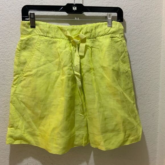 J Crew Shorts Size 0 100% Linen line green - Picture 2 of 8